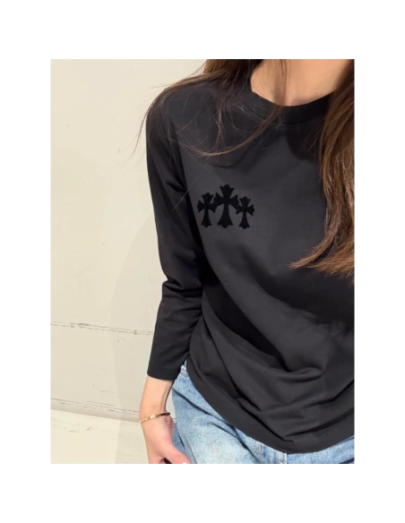 Chrome Hearts Cross Flock Print Long Sleeve 122