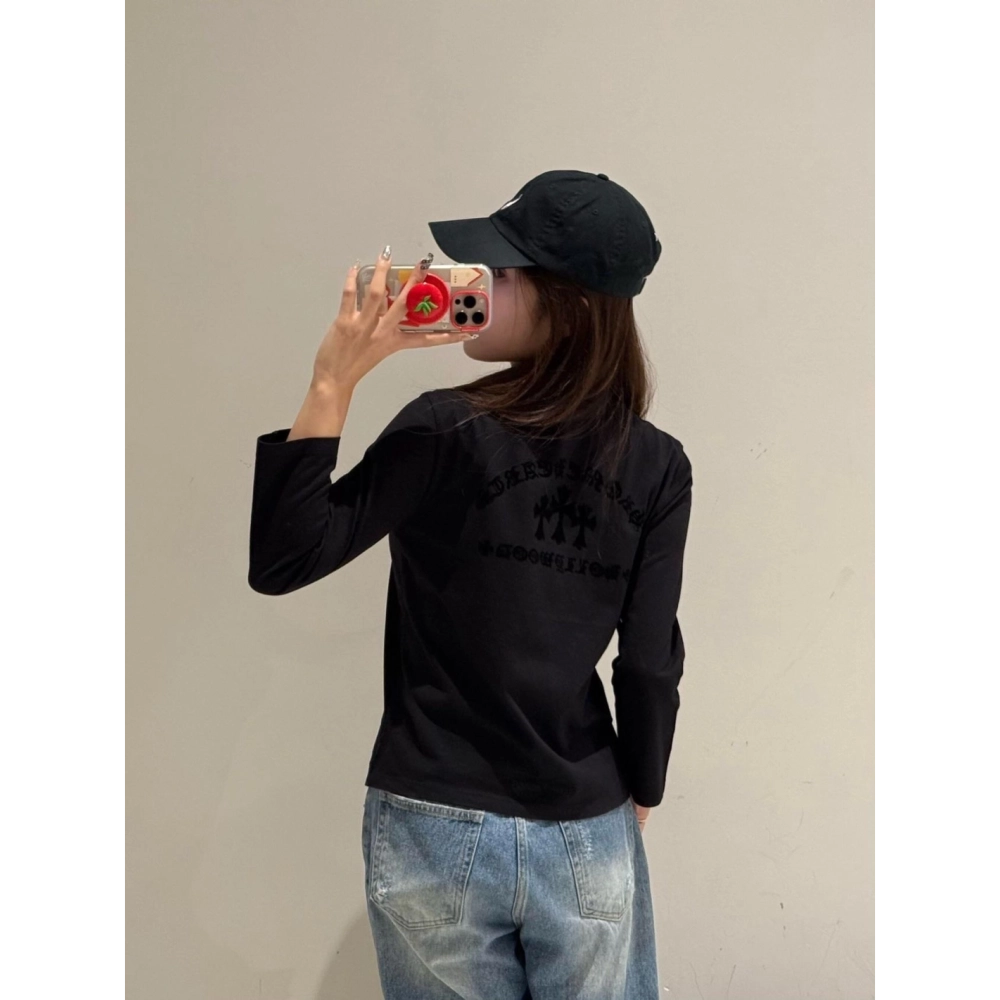 Chrome Hearts Cross Flock Print Long Sleeve 122