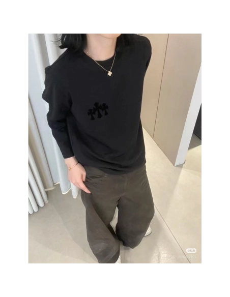 Chrome Hearts Cross Flock Print Long Sleeve 122