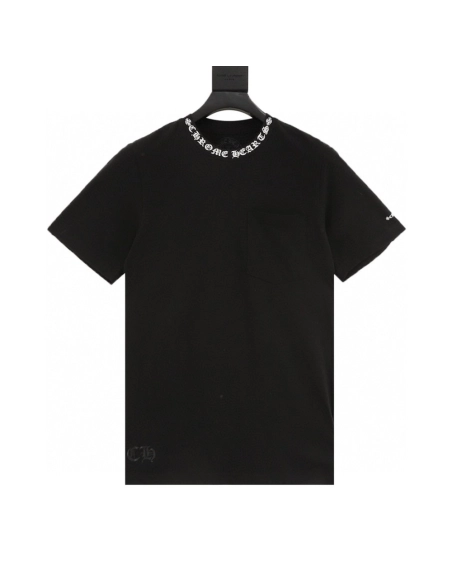 Chrome Hearts Collar Sanskrit Letter Print Short Sleeve 126