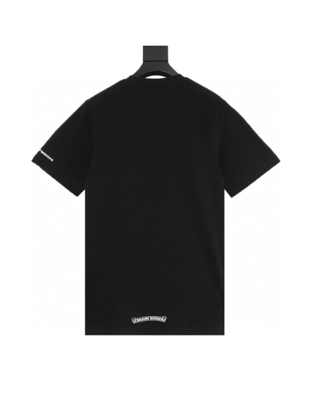 Chrome Hearts Collar Sanskrit Letter Print Short Sleeve 126