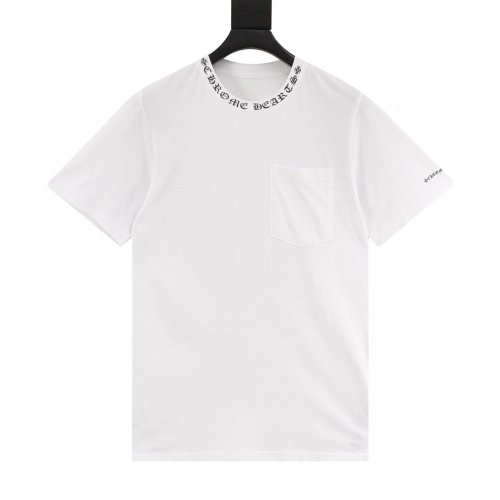 Chrome Hearts Collar Sanskrit Letter Print Short Sleeve 127