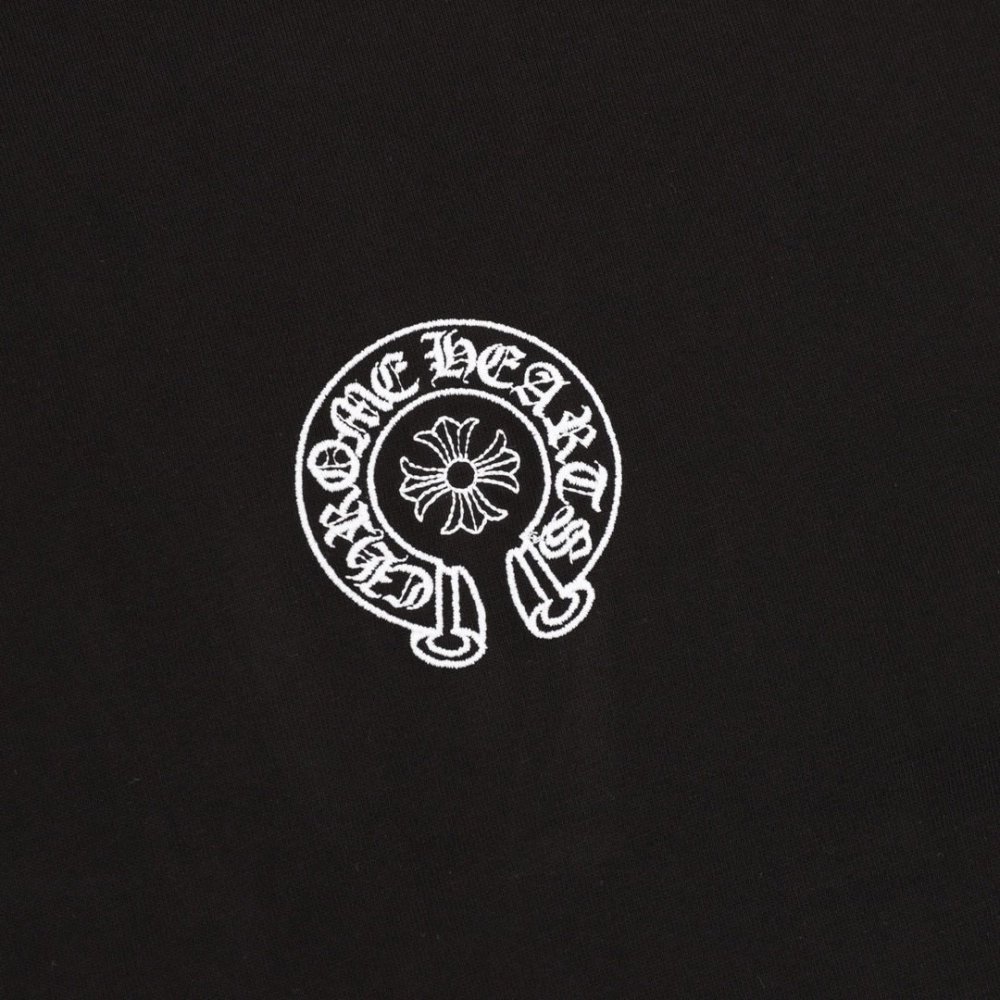 Chrome Hearts Sanskrit Horseshoe Embroidery Short Sleeve 132