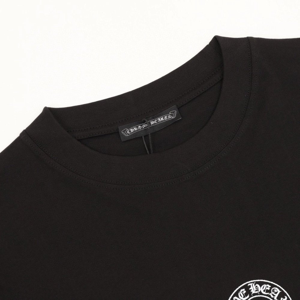Chrome Hearts Sanskrit Horseshoe Embroidery Short Sleeve 132