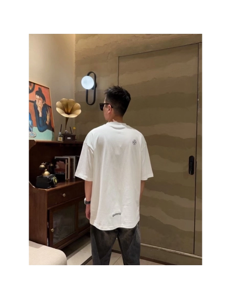 Chrome Hearts Sanskrit Horseshoe Embroidery Short Sleeve 133