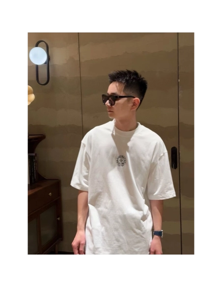 Chrome Hearts Sanskrit Horseshoe Embroidery Short Sleeve 133