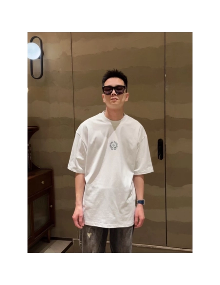 Chrome Hearts Sanskrit Horseshoe Embroidery Short Sleeve 133