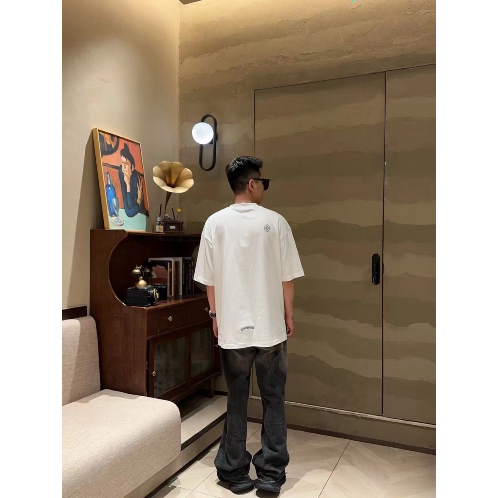 Chrome Hearts Sanskrit Horseshoe Embroidery Short Sleeve 133