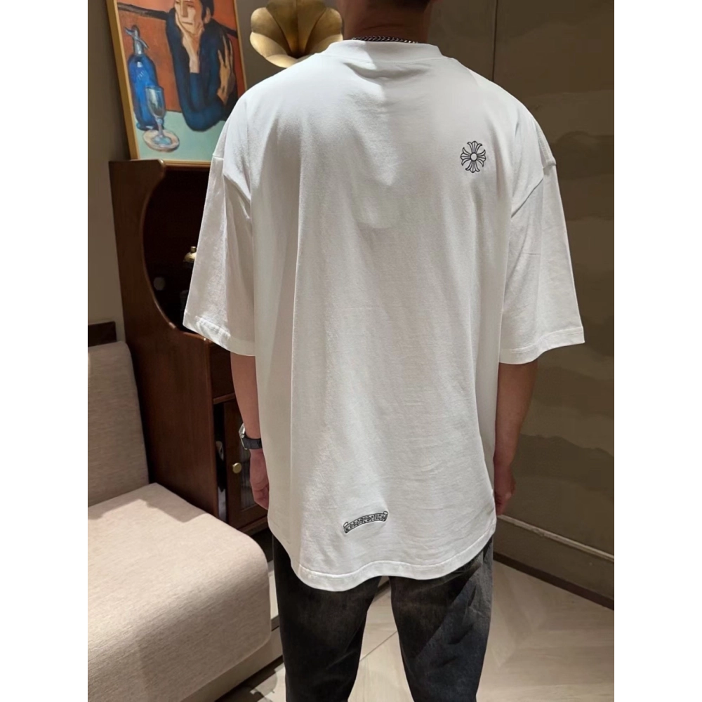 Chrome Hearts Sanskrit Horseshoe Embroidery Short Sleeve 133