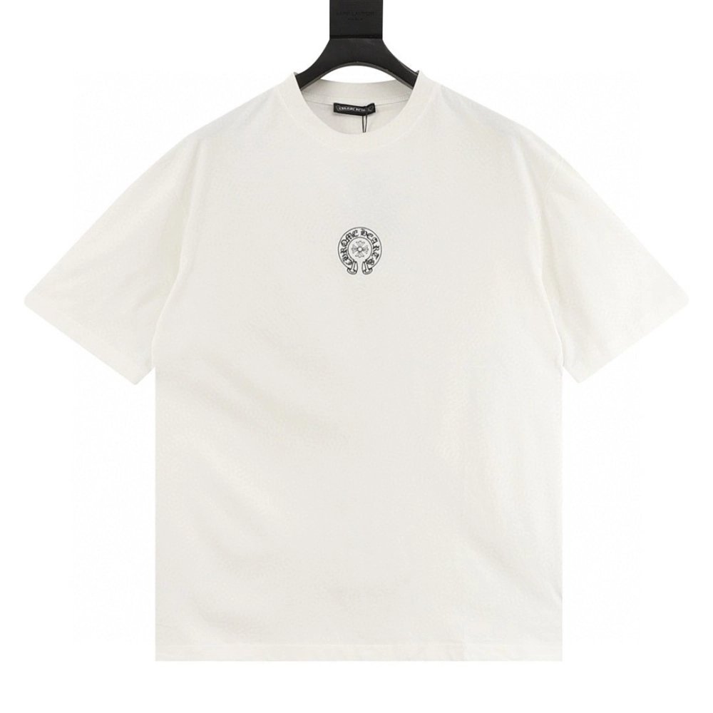 Chrome Hearts Sanskrit Horseshoe Embroidery Short Sleeve 133