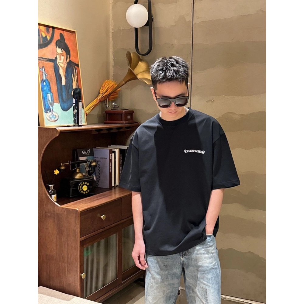Chrome Hearts Gothic Letter Wing Print Short Sleeve 134