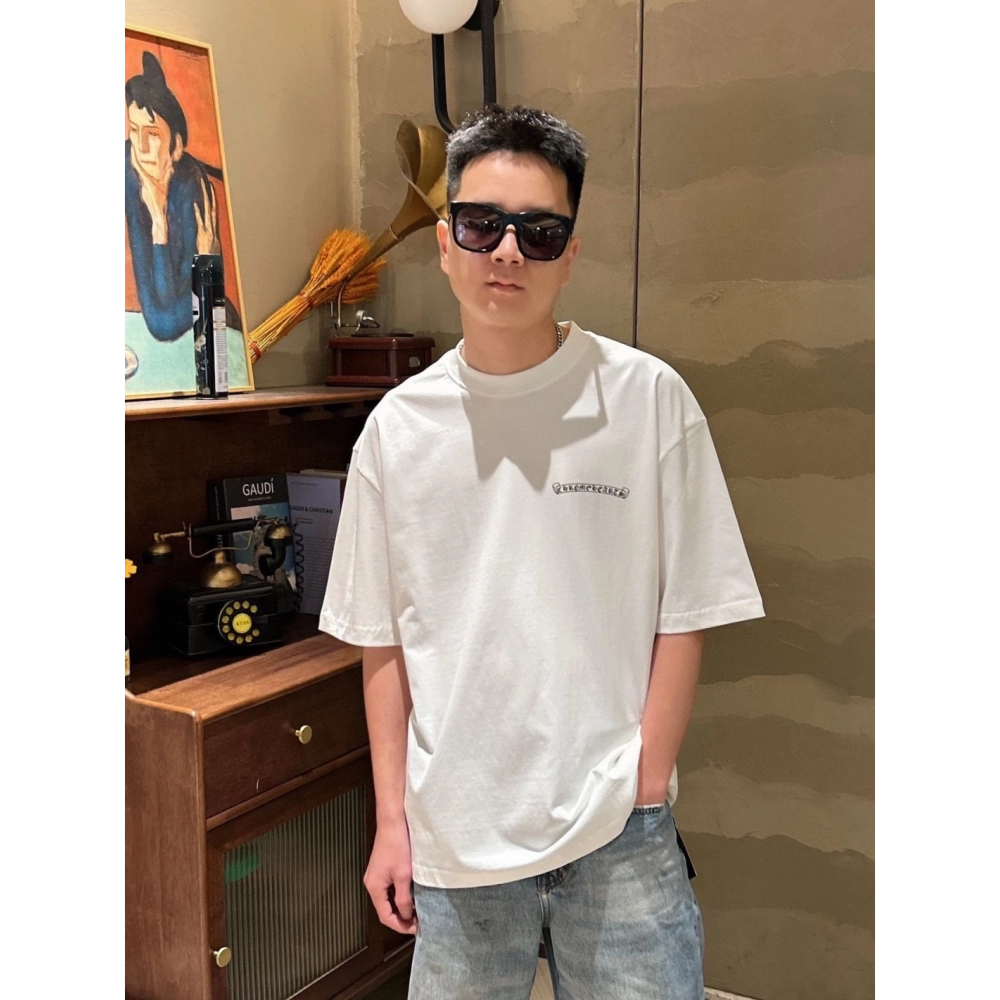 Chrome Hearts Gothic Letter Wing Print Short Sleeve 135