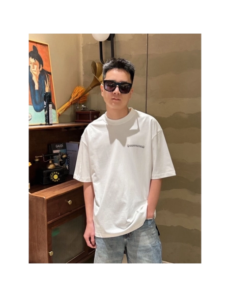 Chrome Hearts Gothic Letter Wing Print Short Sleeve 135