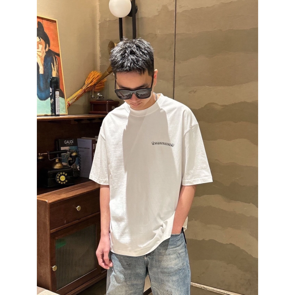 Chrome Hearts Gothic Letter Wing Print Short Sleeve 135
