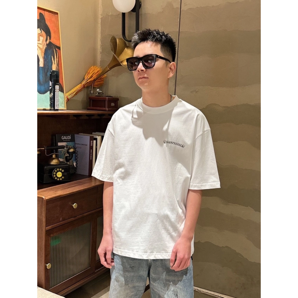 Chrome Hearts Gothic Letter Wing Print Short Sleeve 135