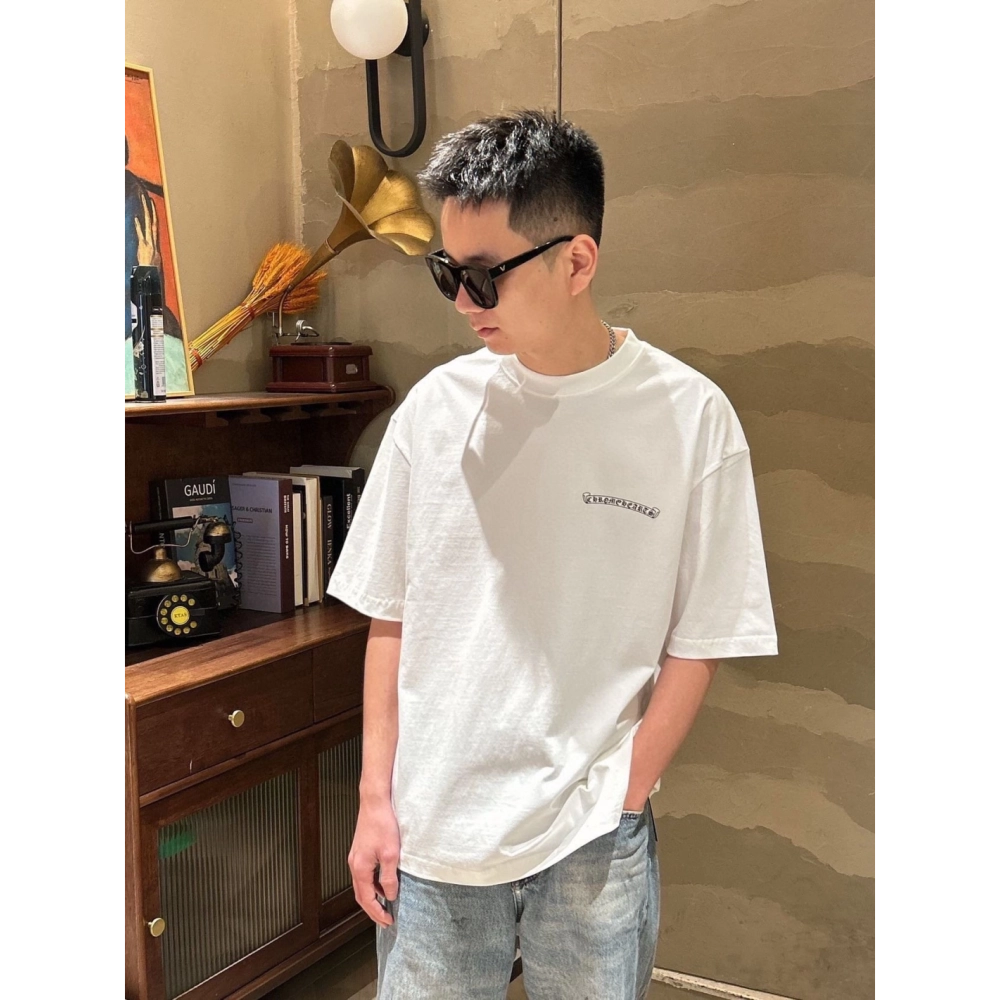Chrome Hearts Gothic Letter Wing Print Short Sleeve 135