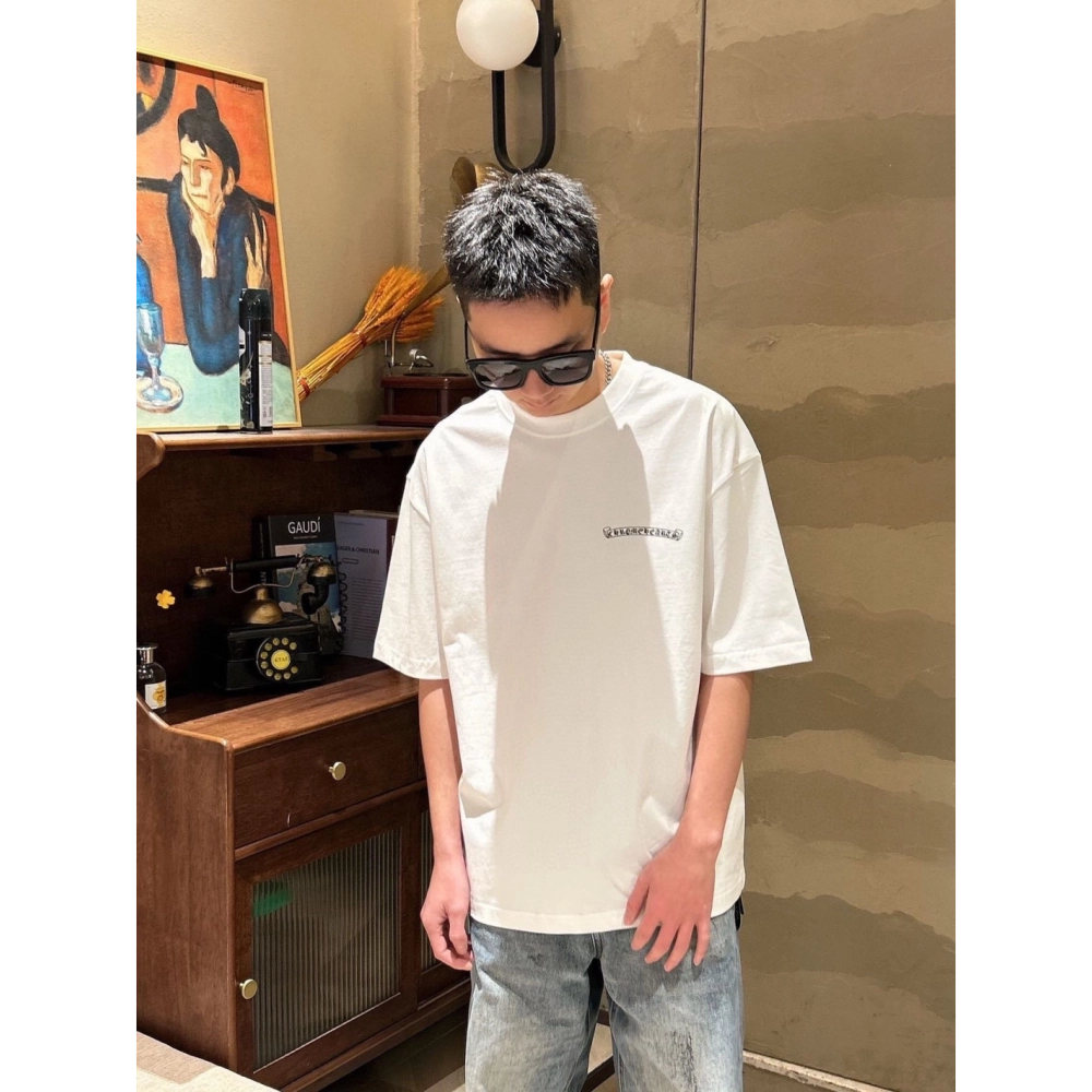 Chrome Hearts Gothic Letter Wing Print Short Sleeve 135