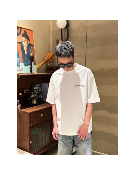 Chrome Hearts Gothic Letter Wing Print Short Sleeve 135