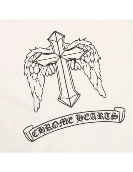 Chrome Hearts Gothic Letter Wing Print Short Sleeve 135