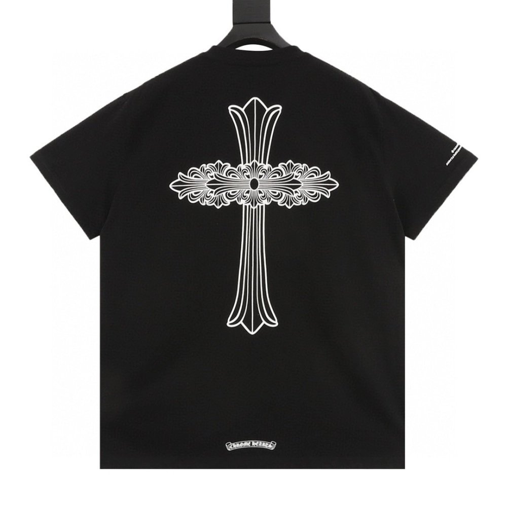 Chrome Hearts Sanskrit Large Cross Flower Print Short Sleeve 146