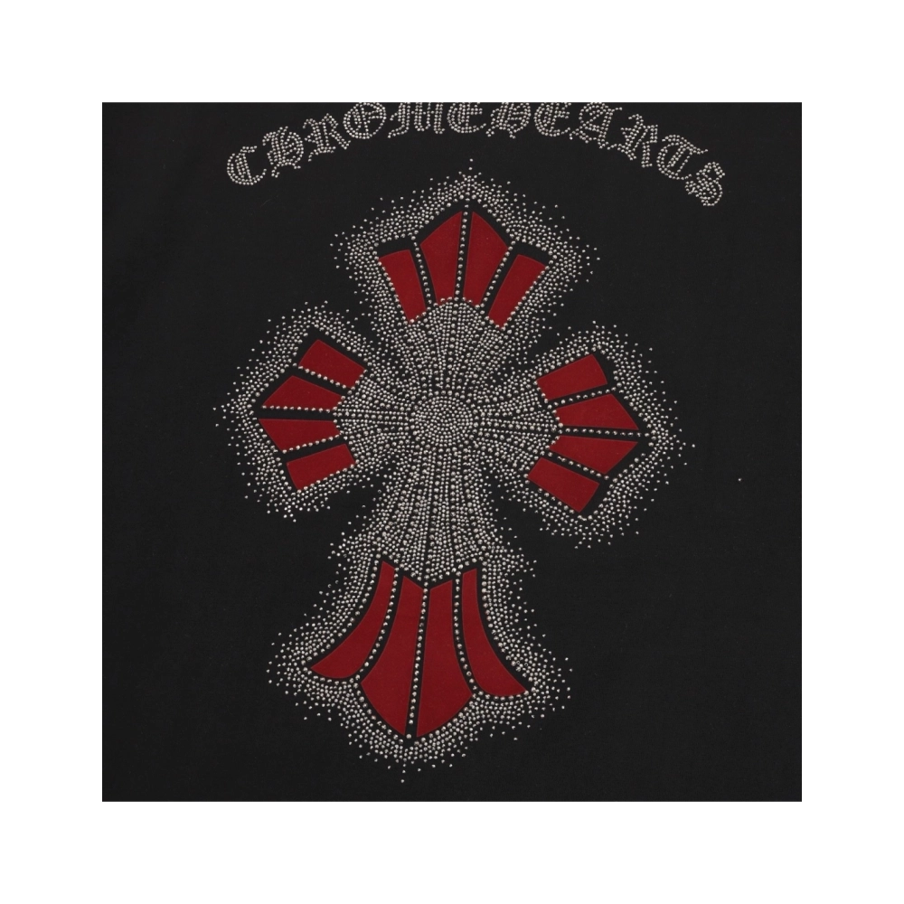 Chrome Hearts Rhinestone Cross Short Sleeve 154