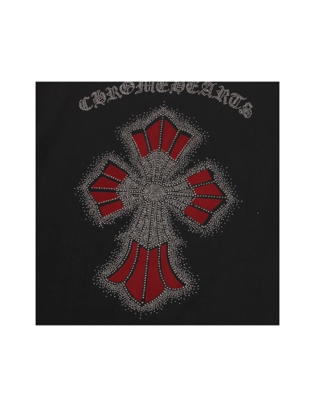 Chrome Hearts Rhinestone Cross Short Sleeve 154