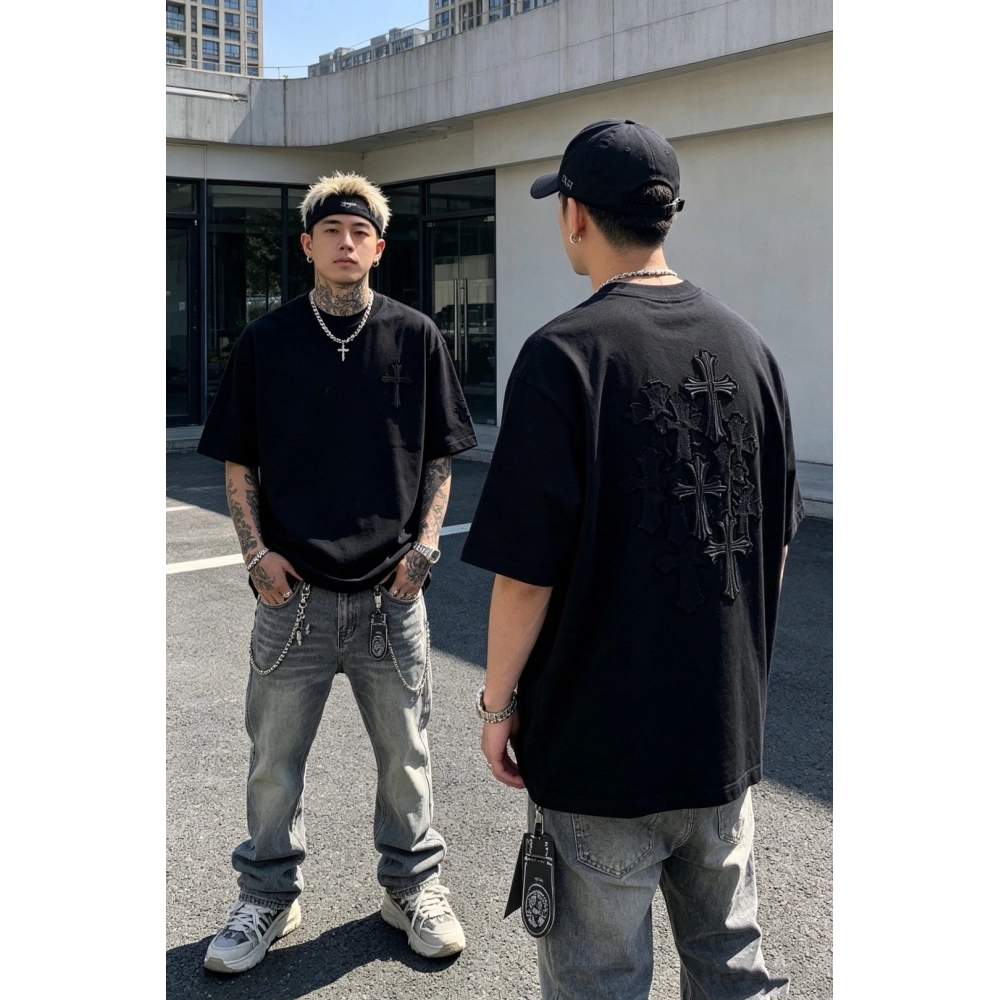Chrome Hearts Multi-Cross Patch Short Sleeve 156
