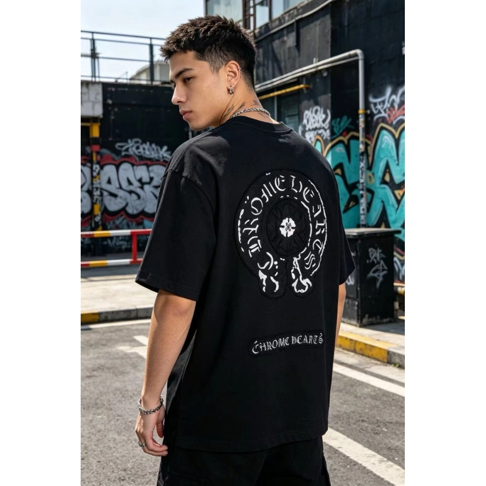 Chrome Hearts Patch Horseshoe Cross Short Sleeve 158