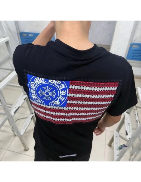 Chrome Hearts American Flag Short Sleeve 162