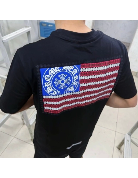 Chrome Hearts American Flag Short Sleeve 162