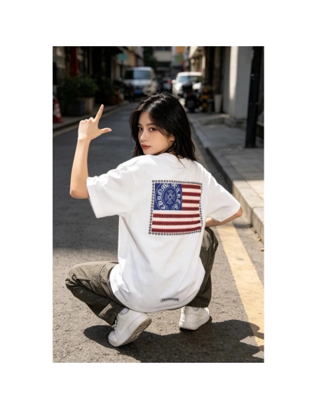 Chrome Hearts American Flag Short Sleeve 163