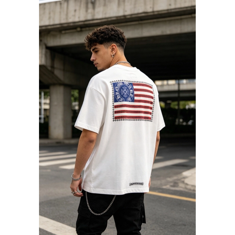 Chrome Hearts American Flag Short Sleeve 163