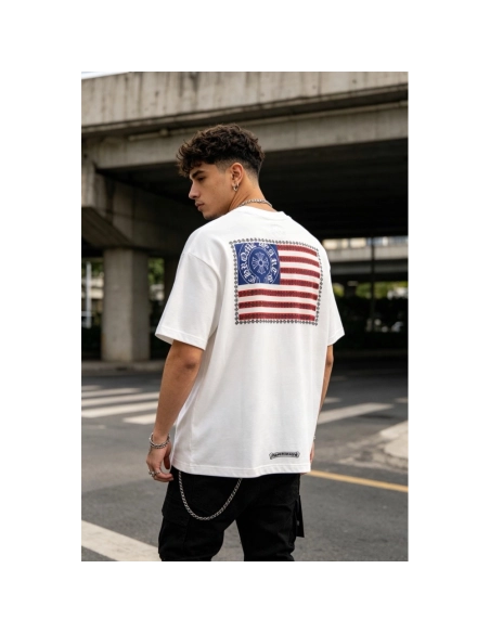 Chrome Hearts American Flag Short Sleeve 163