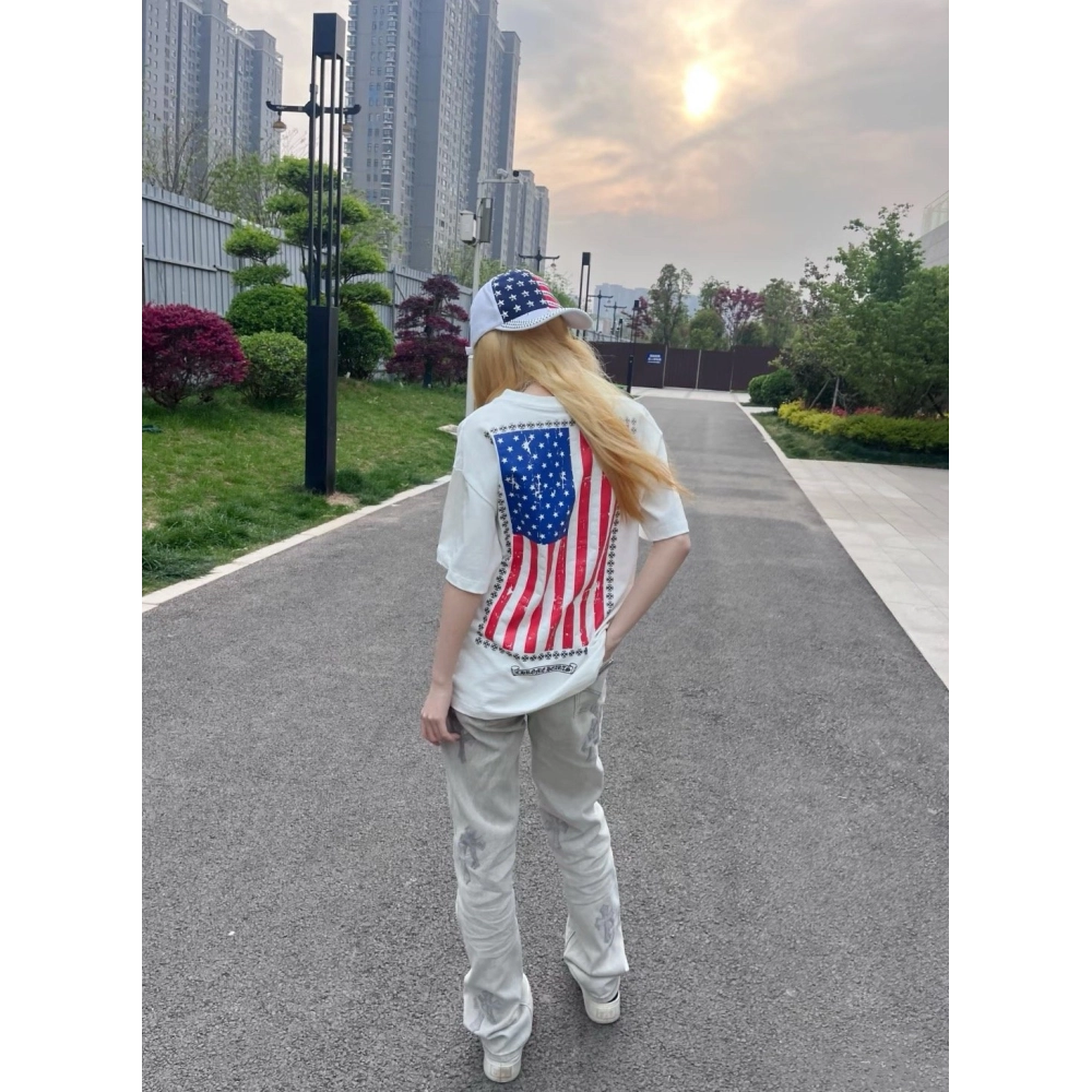 Chrome Hearts American Flag Short Sleeve 165