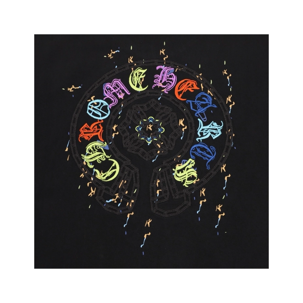 Chrome Hearts Colorful Horseshoe Patch Embroidery Short Sleeve 166