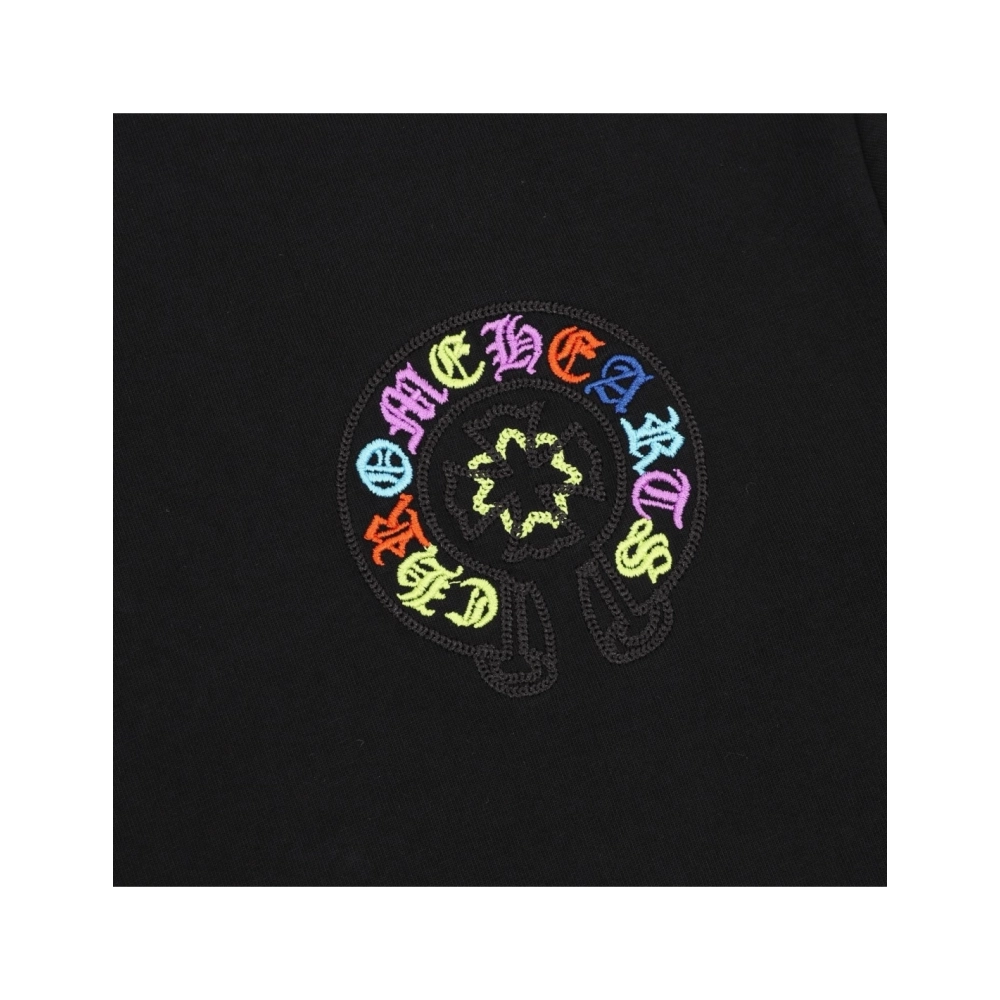 Chrome Hearts Colorful Horseshoe Patch Embroidery Short Sleeve 166