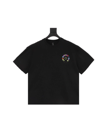 Chrome Hearts Colorful Horseshoe Patch Embroidery Short Sleeve 166