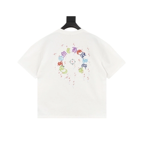 Chrome Hearts Colorful Horseshoe Patch Embroidery Short Sleeve 167