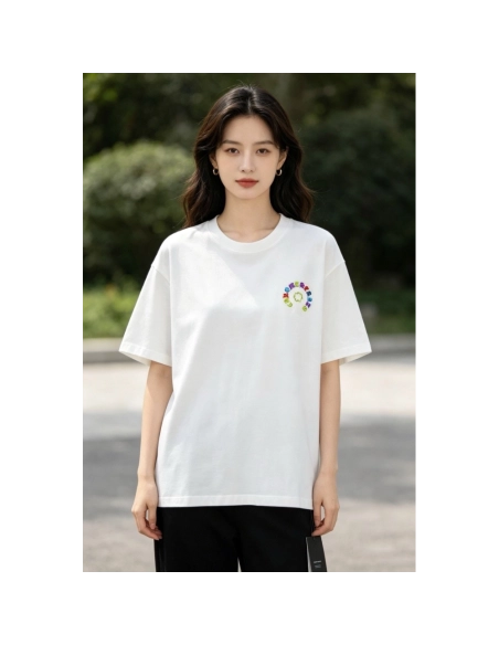 Chrome Hearts Colorful Horseshoe Patch Embroidery Short Sleeve 167