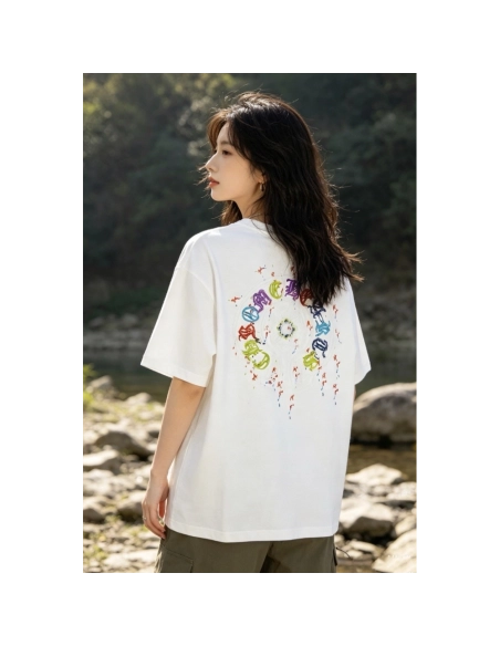 Chrome Hearts Colorful Horseshoe Patch Embroidery Short Sleeve 167