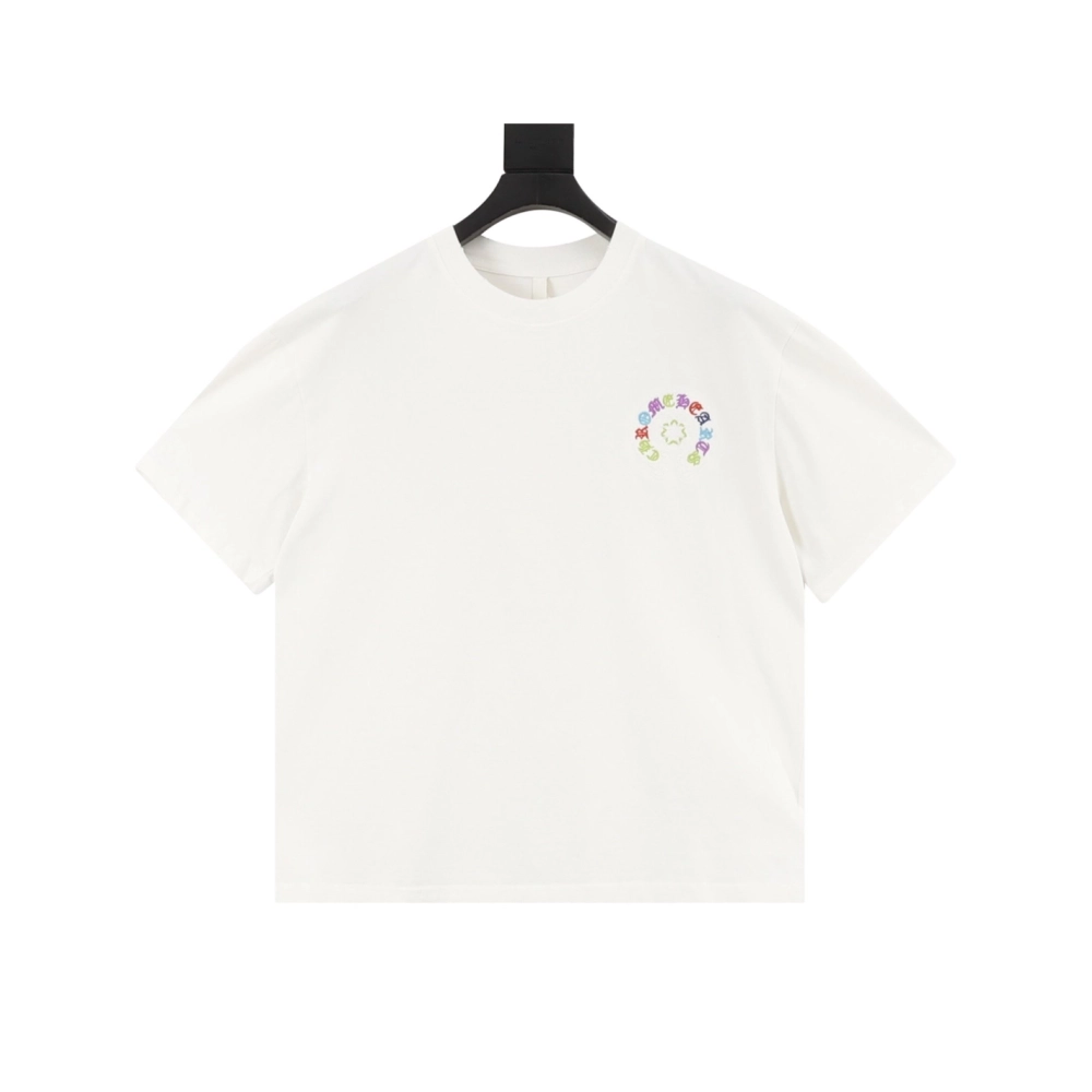 Chrome Hearts Colorful Horseshoe Patch Embroidery Short Sleeve 167