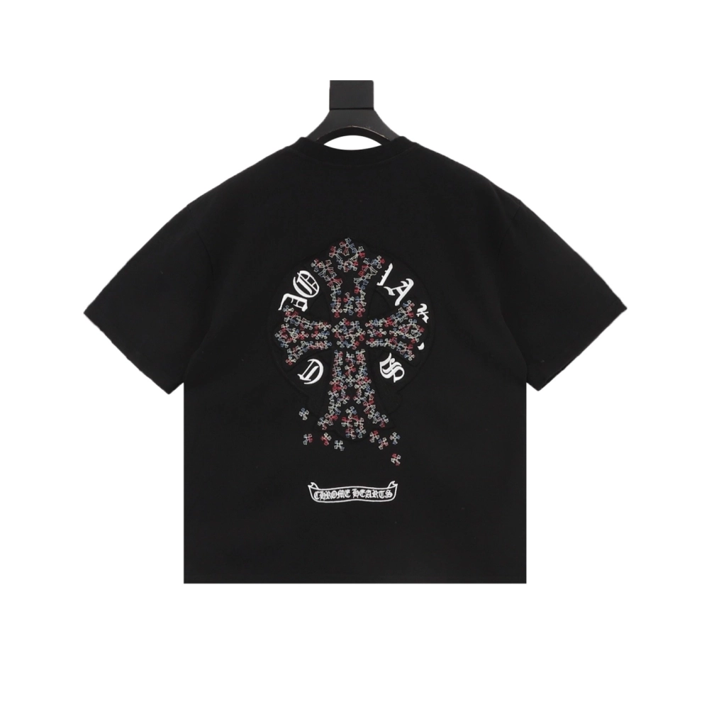 Chrome Hearts Colorful Cross Patch Embroidery Short Sleeve 168