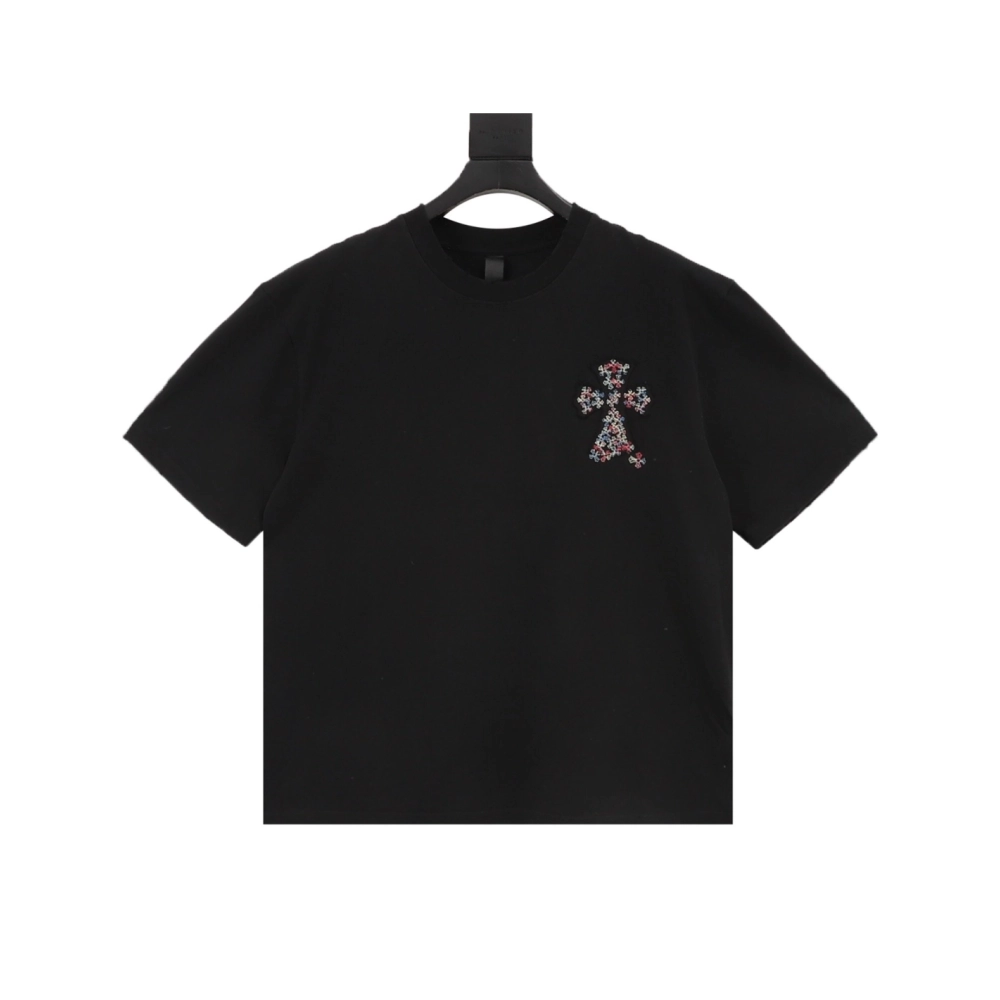 Chrome Hearts Colorful Cross Patch Embroidery Short Sleeve 168