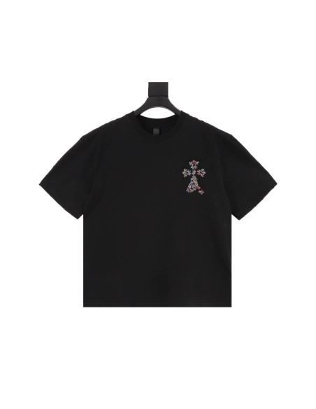 Chrome Hearts Colorful Cross Patch Embroidery Short Sleeve 168