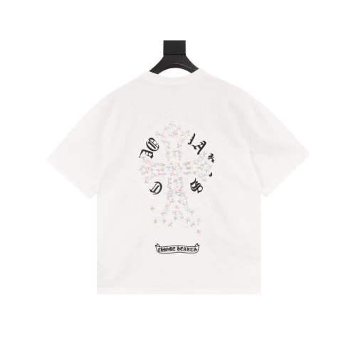 Chrome Hearts Colorful Cross Patch Embroidery Short Sleeve 169