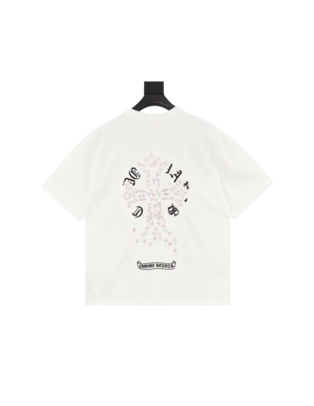 Chrome Hearts Colorful Cross Patch Embroidery Short Sleeve 169