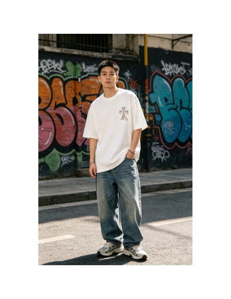 Chrome Hearts Colorful Cross Patch Embroidery Short Sleeve 169