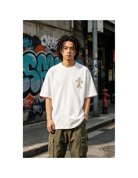 Chrome Hearts Colorful Cross Patch Embroidery Short Sleeve 169