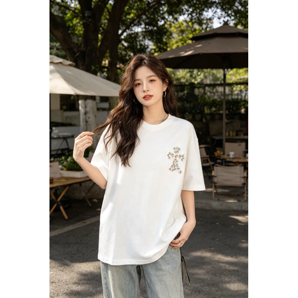 Chrome Hearts Colorful Cross Patch Embroidery Short Sleeve 169