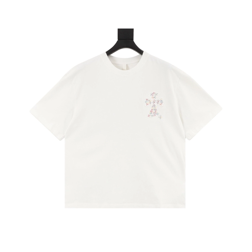 Chrome Hearts Colorful Cross Patch Embroidery Short Sleeve 169